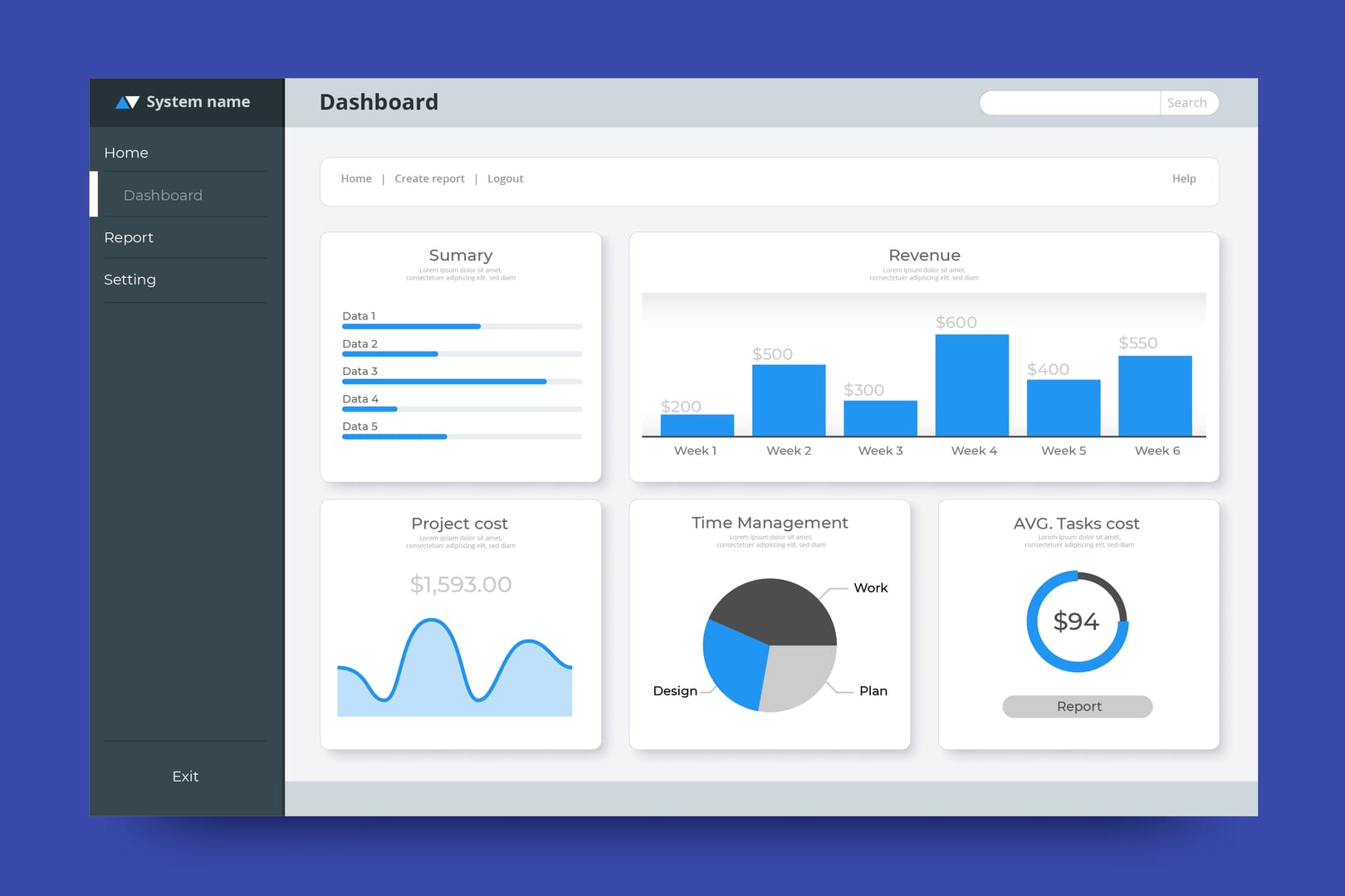 Agent dashboard