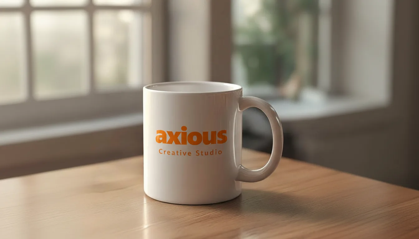 Branded ceramic mug